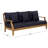 Clairmont Teakwood Patio Sofa-112272350