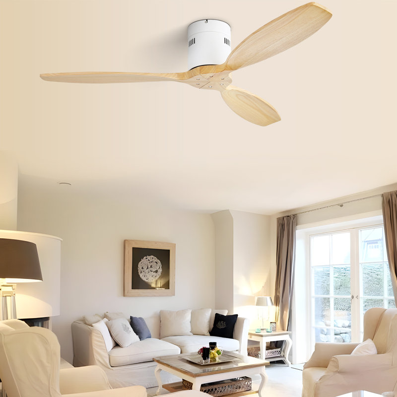 Nicola 52" 3 - Blade Ceiling Fan without Lights, Blurywood