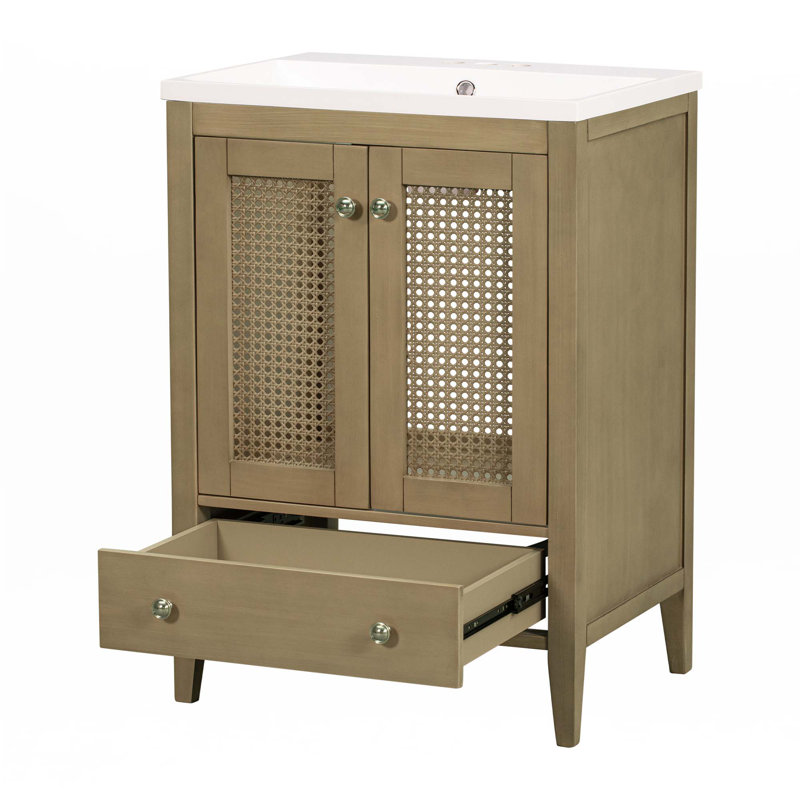 Meuble-lavabo 24 po avec lavabo en céramique