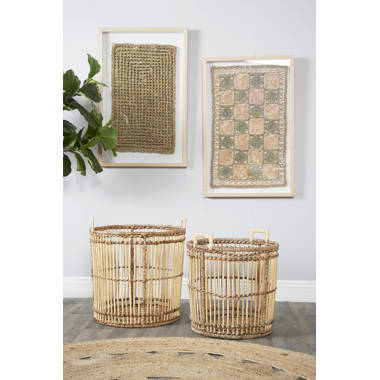 Storage Shelf Organizer Wicker Basket Set Bayou Breeze