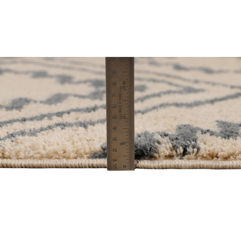 Malachi Geometric Shag Area Rug, Rectangle 160 x 230cm