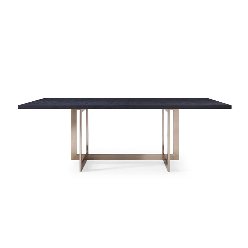 Table de salle à manger Kaan, Bois de frêne noir