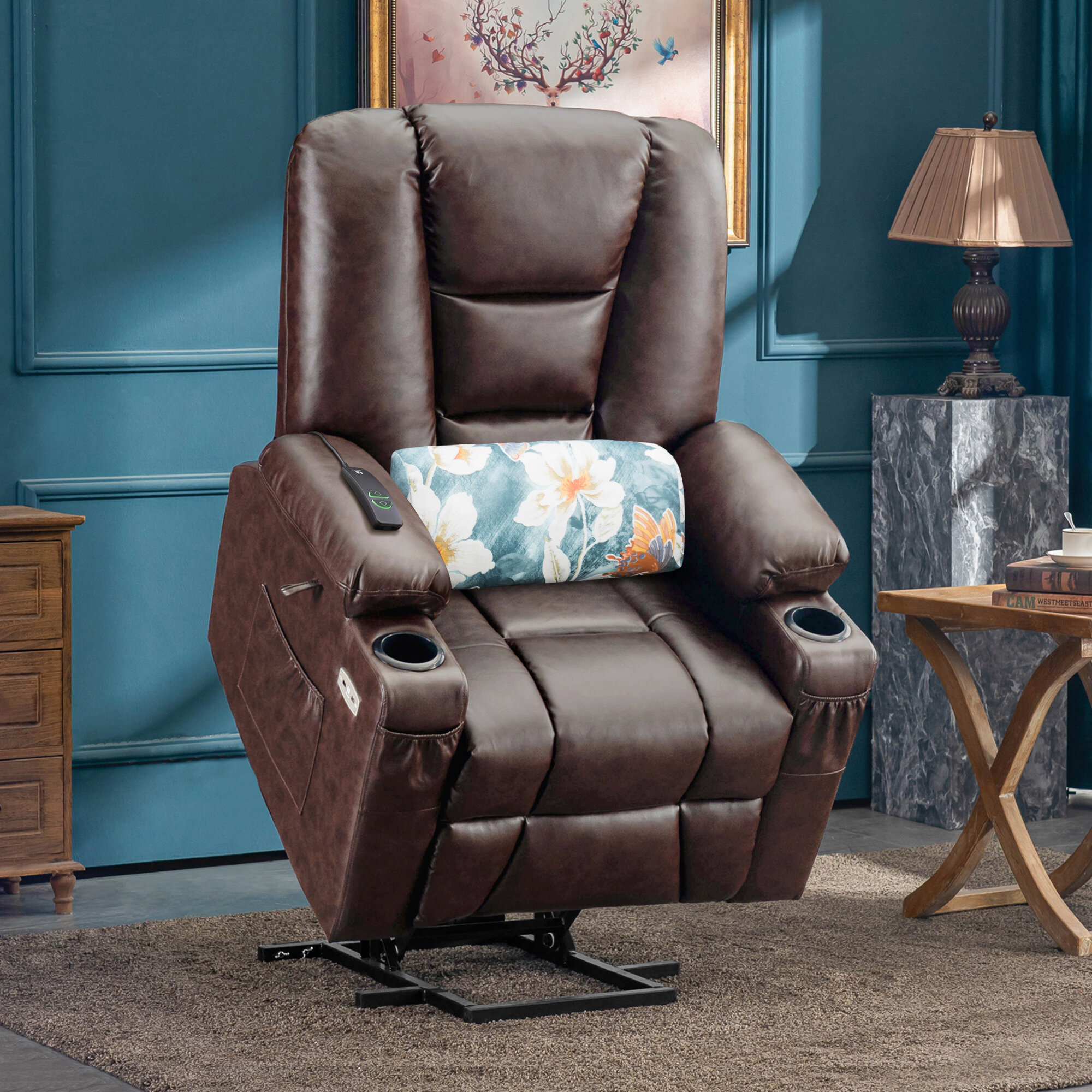 Wayfair recliners with heat best sale and massage