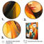 Jaune et orange, art de la prière de l'Islam, art mural 3-691387459-691387511