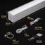 Luminaire linéaire commercial LinearLux 2,4 m (8 pi), 3CCT, à intensité variable, 120 V/277 V, 80 W, 9 200 lm, antiéblouissement, connectable, pour applications commerciales et industrielles (entrepôts), argenté, lot de 8-122269367-128984596-129437835