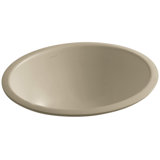 Caxton Ceramic Oval Undermount Bathroom Sink with Overflow