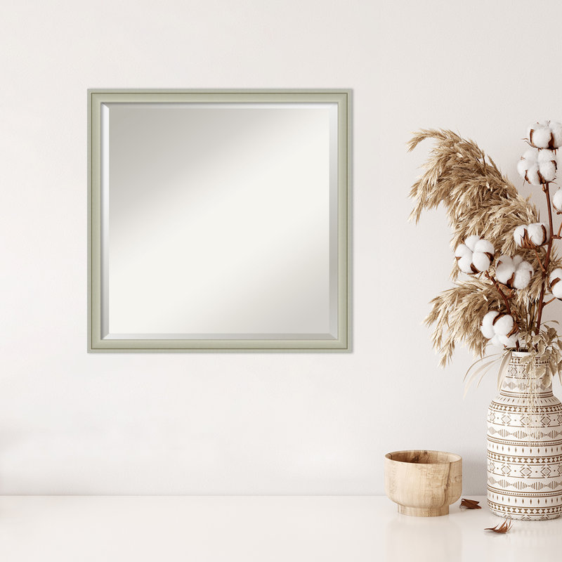 Miroir mural Florence, 21,75 po x 21,75 po, Carré, Argent