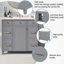 Ensemble de meuble-lavabo 36 po avec lavabo, lavabo simple, meuble-lavabo avec porte à fermeture douce et tiroir-677595112