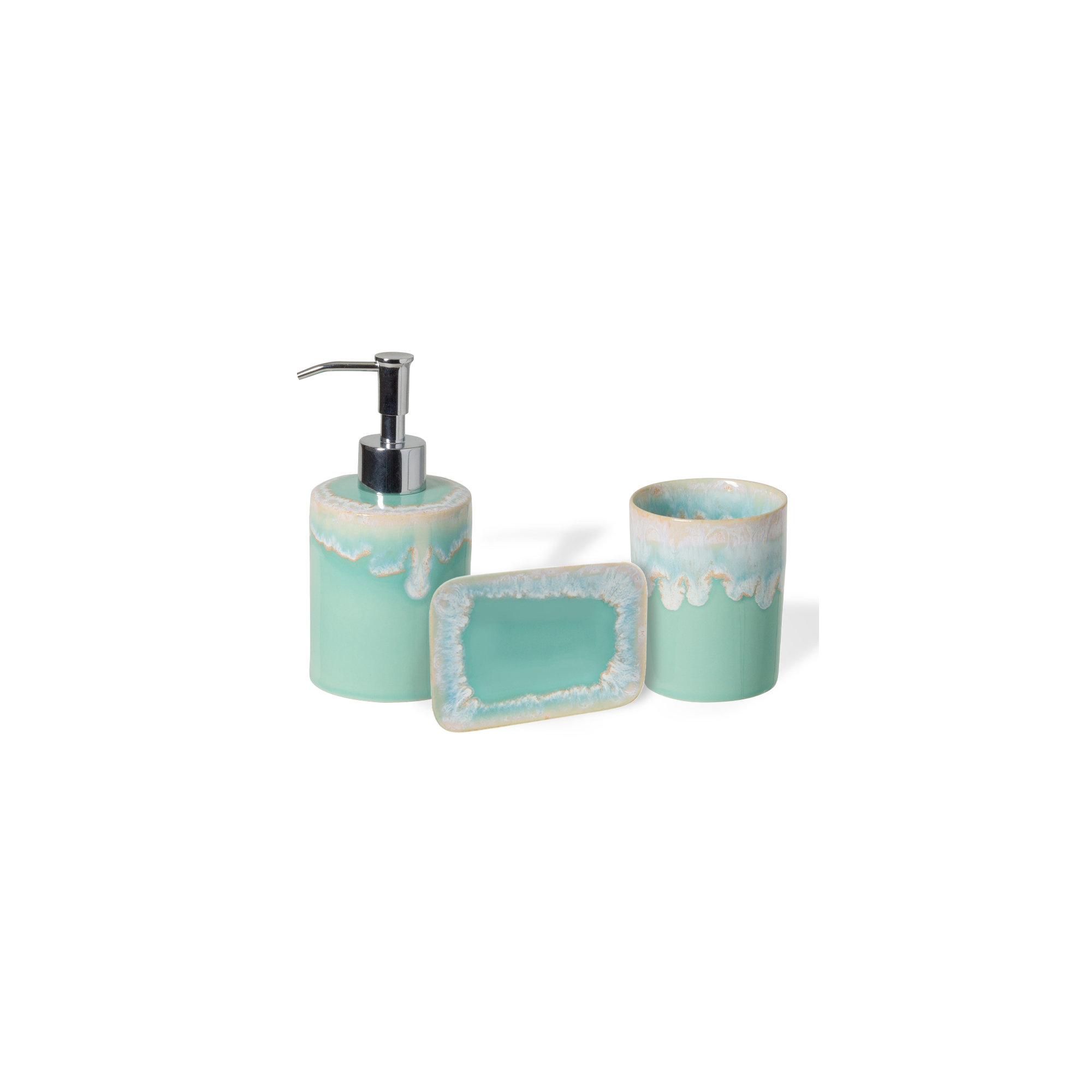Taormina Bathroom Accessory Set, Aqua