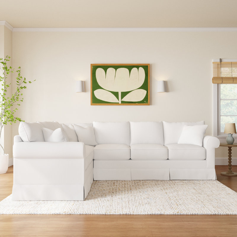 Friedman 115" W 2-Piece Upholstered Sectional with Foam and Down Blend Cushions, Left Hand Facing