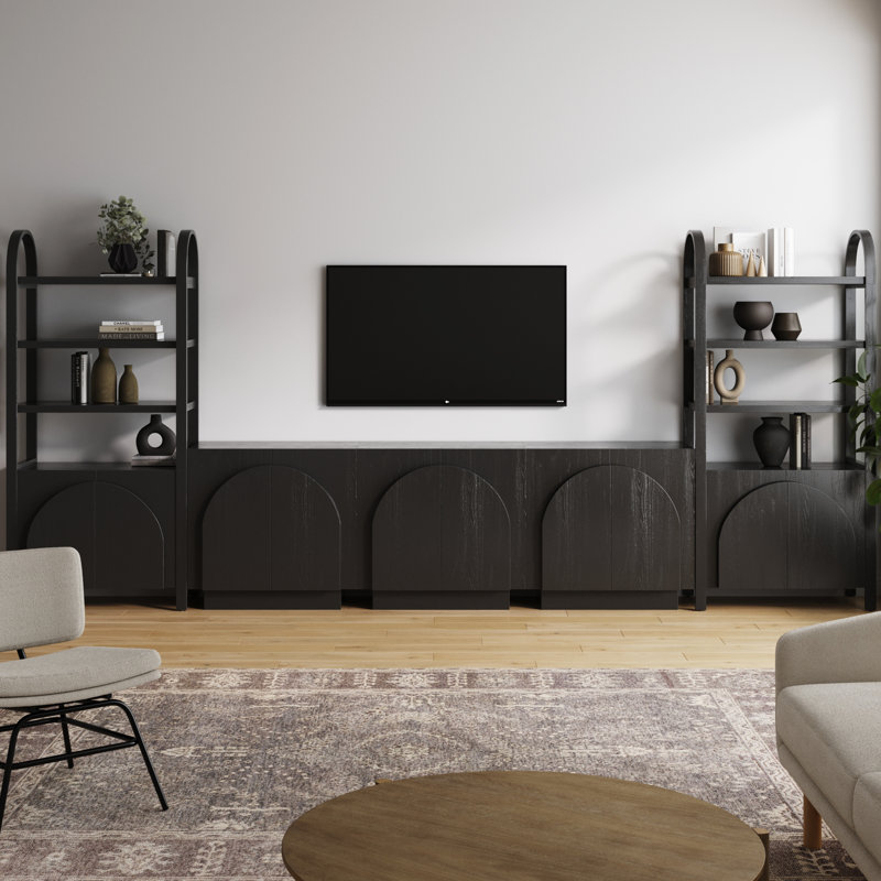 Valladares Sideboard And Bookcase Set Entertainment Center
