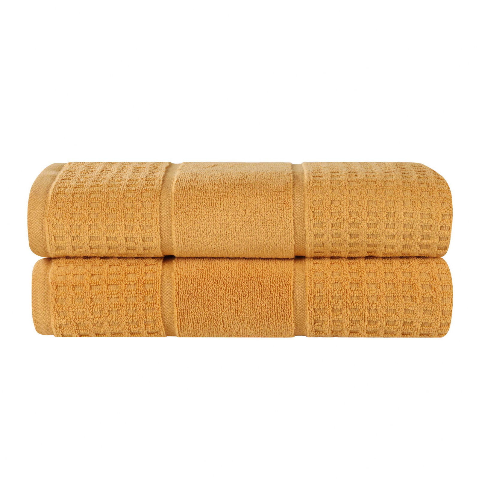 Hiyabel Waffle Cotton Bath Sheet Set, Gold
