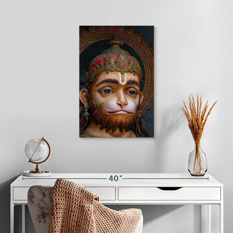 Adol dieu indou Hanuman Idol, H 24 po x l 16 po