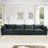 Super Large Wide And Deep Seat Sofa Couch For 4 Persons, 4 Seater Sofa With Storage Pull Out Drawer Under Each Seat, 4-Seat Oversized Sofa ,Chenille-626120984