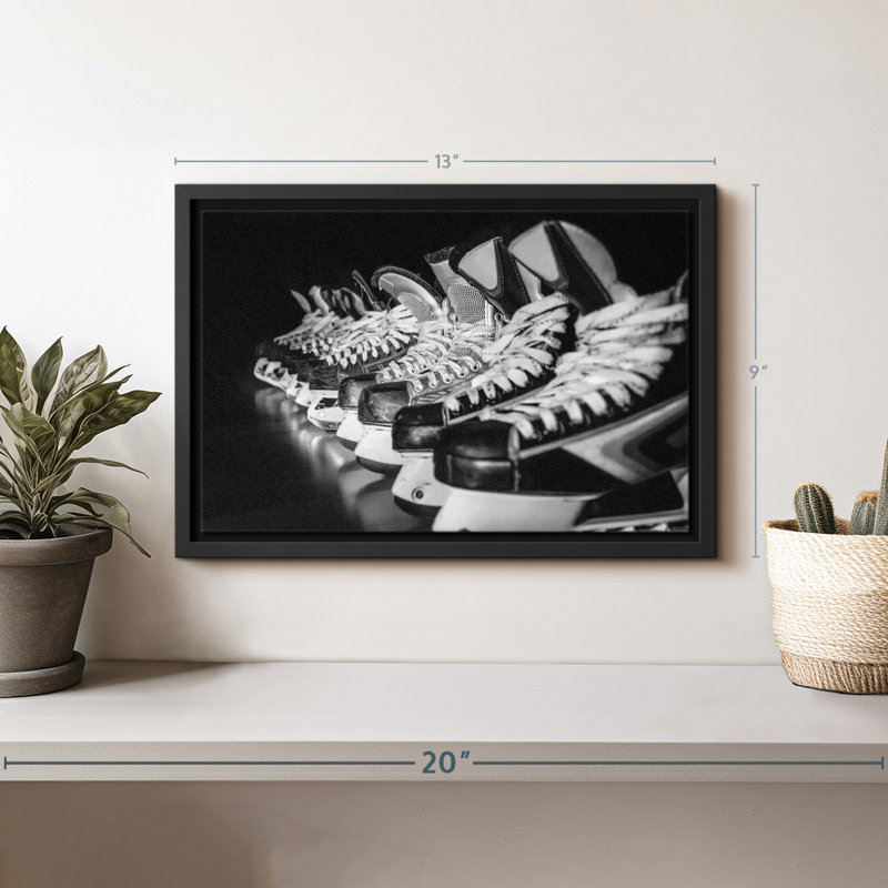 Ice Hockey Skates Canvas Print, 9" H x 13" W