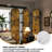 Vintage Brown Solid Walnut Wood Folding Room Divider Screen