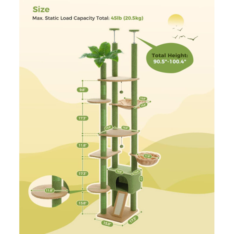 Emmarae 90.55'' H Cat Tree