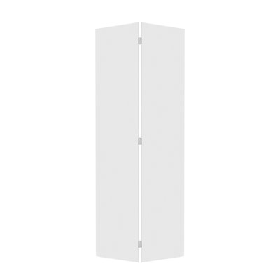 18Modern flat panel 84 in. x 84 in. Solid Core White Finished Vinyl bi-fold door With Hardware kit