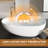 KAKUSIGA 66.9" Freestanding Deep Soaking Bathtub, Matte White Solid Surface Stone Resin Tub