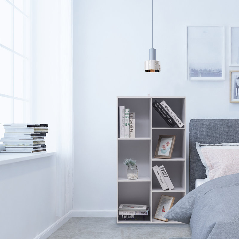 Cassien 108cm H x 59.5cm W Cube Bookcase, White