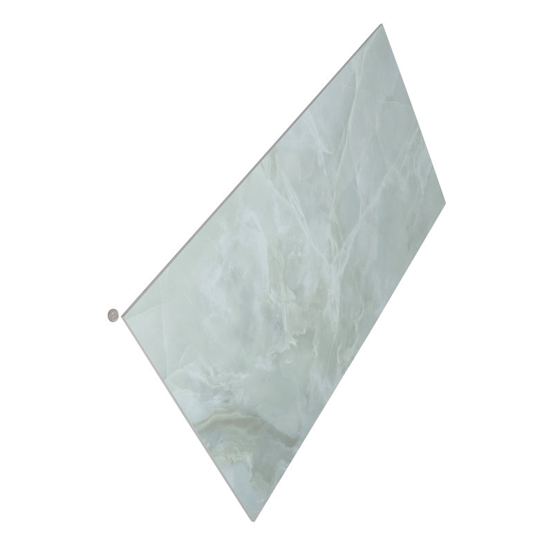 Carreau de mur et de plancher en porcelaine polie adoucie à motif de jade vert doux 24 x 48 po Splendor (paquet de 2 de 15,5 pieds carrés / caisse)