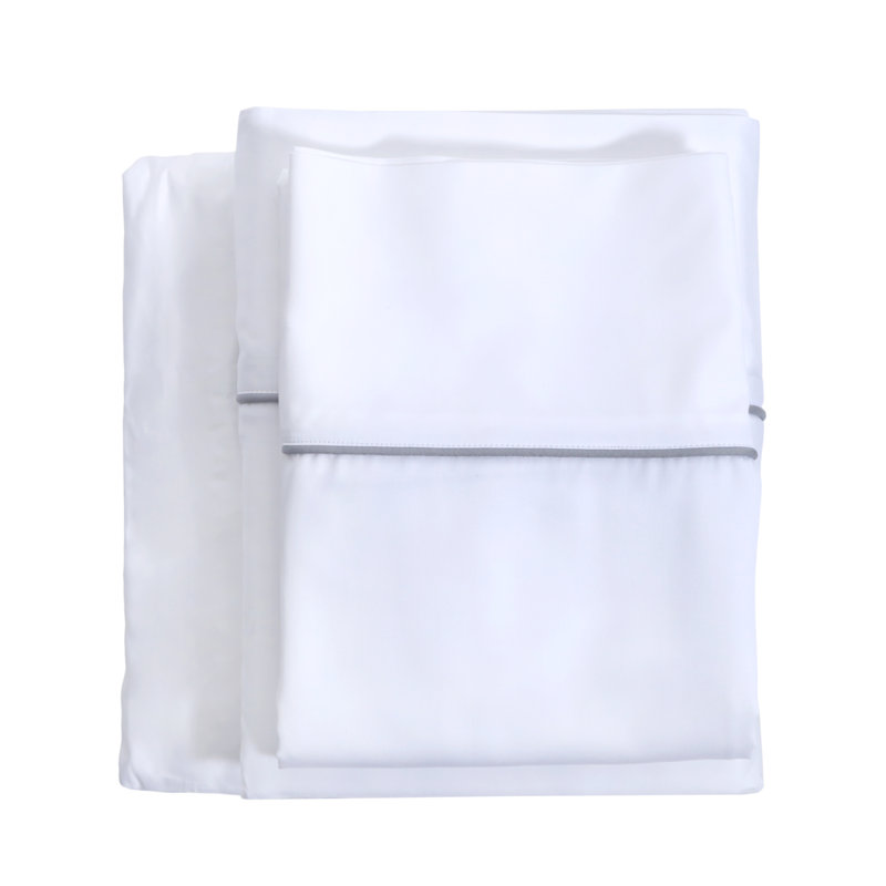 Ensemble de draps Sheena, Grand, Blanc / océan