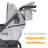 Larktale Caravan Coupe V2 Compact Stroller, Reclining 2-Seat Wagon, Gray-112718938-112718937