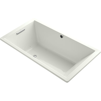 Baignoire à massage à bulles d'air rectangulaire 66 po x 36 po avec évier et drain réversible