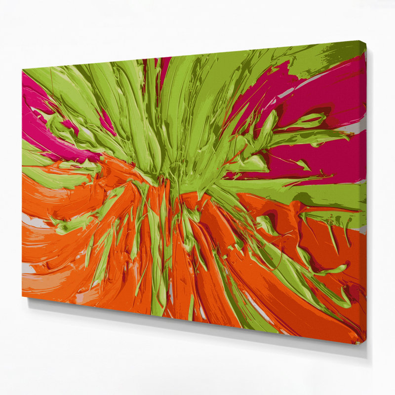 «Neo Expressionism 82 Green», art mural sur toile, H 11 po x l 14 po