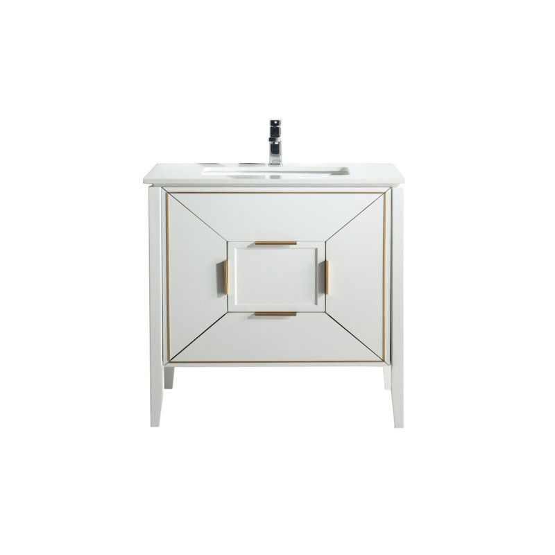 Ensemble de meuble-lavabo simple 36 po, Blanc