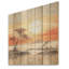 Sunsets Simplicity Desert Solitude - Minimalisme, art mural sur bois de pin naturel-1304952717