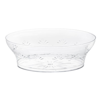 Clear Floral Round Disposable Plastic Soup Bowls (10 oz.) - 240 Bowls
