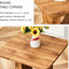 Table basse moderne avec autocollant semblable au bois - 23,6 po x 23,6 po x 21,3 po, surface facile à nettoyer, bois texturé au choix pratique et fiable, répond aux exigences quotidiennes