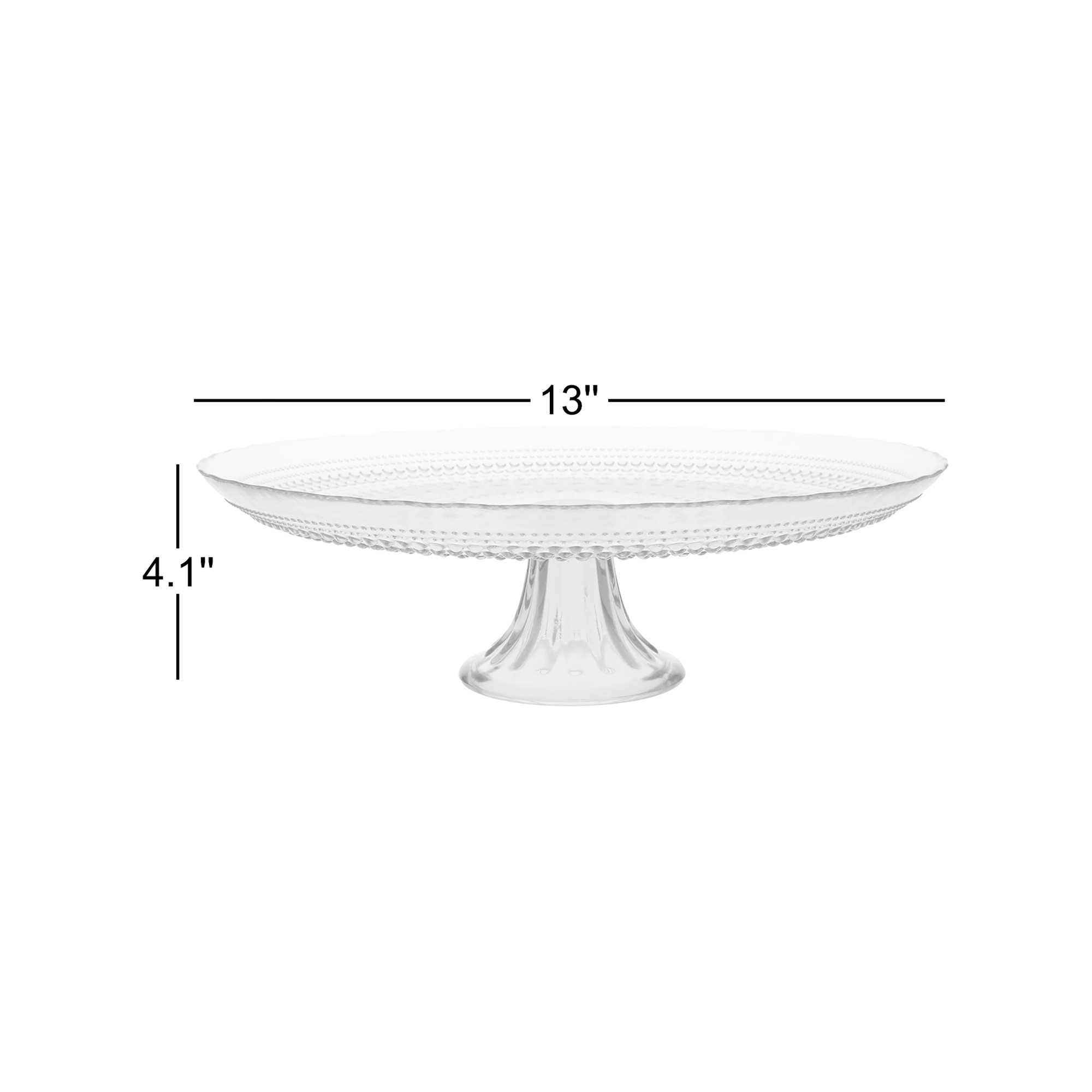 Fortessa Jupiter Vintage Glassware Cake Stand, Pink