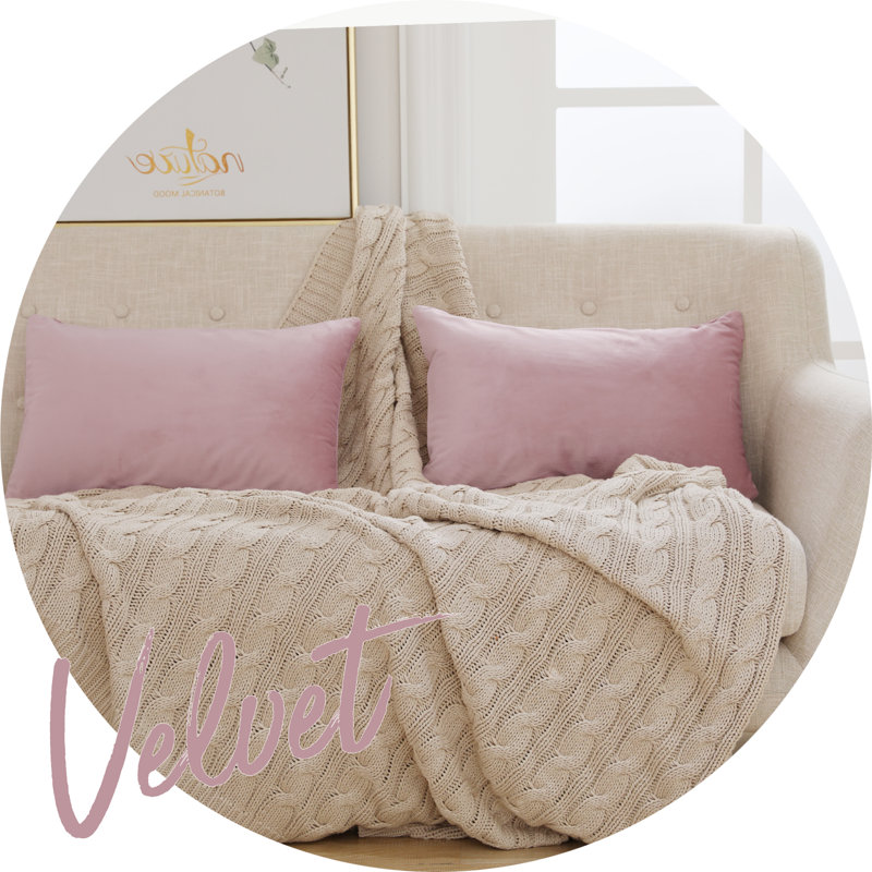 Rectangular Velvet Pillow Cover, Sakura