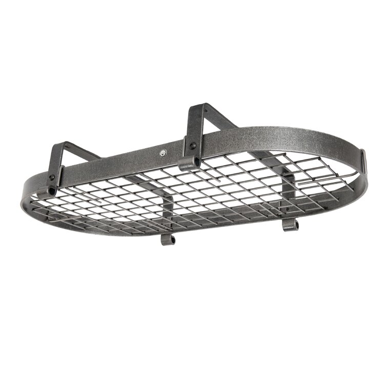 Enclume Hammered Steel Dutch Crown Pot Rack with Grid