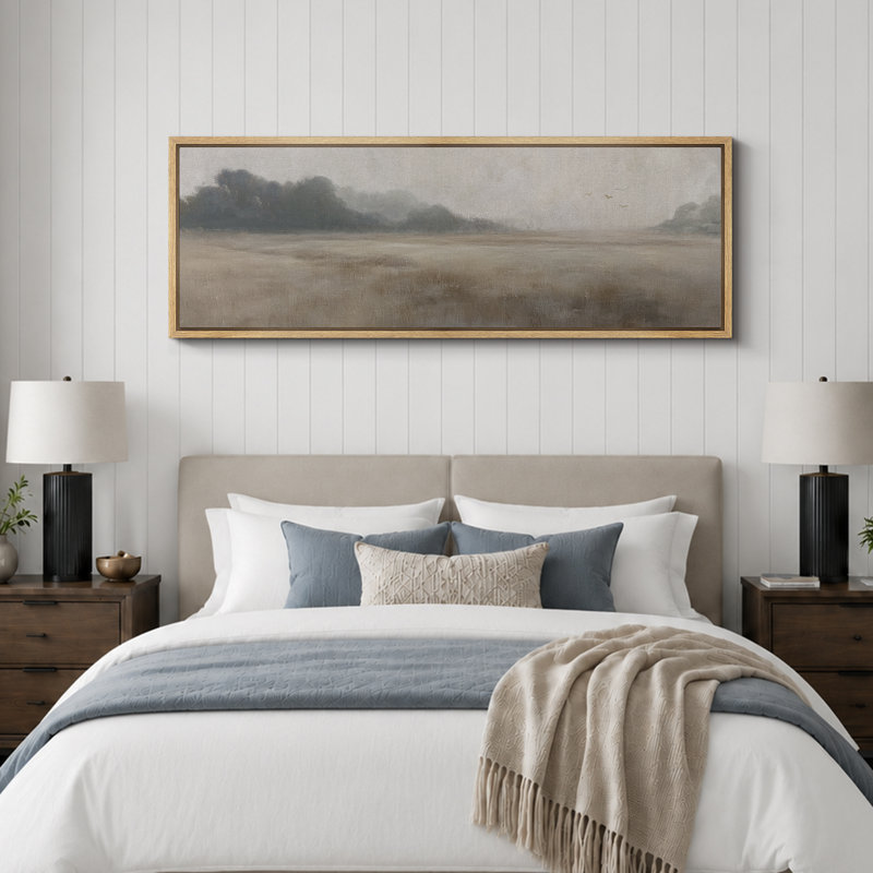 Œuvre d'art abstraite neutre, photos murales de campagne rustique, impression numérique sur toile giclée sur toile, Naturel