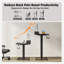 Bureau debout électrique à hauteur ajustable avec prise de courant et lumière DEL, bureau à domicile avec grande tablette pour moniteur-117664310
