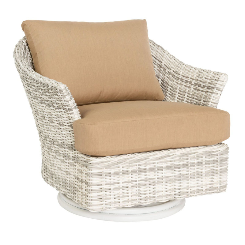 Swivel Lounge Chair, Canvas Bird's Eye