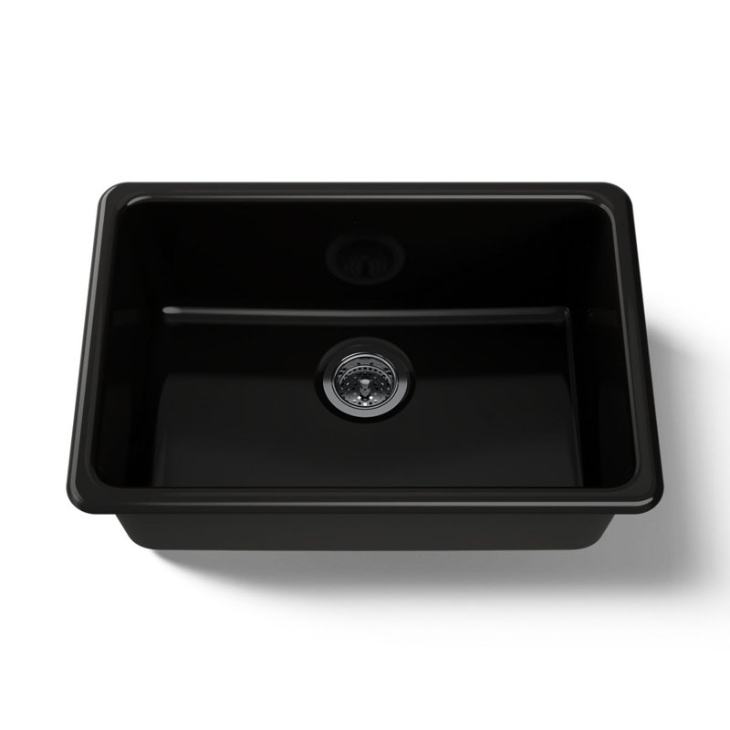 IronTones® Kohler 27" L x 18.75" W Dual Mount Kitchen Sink, Black