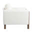 Fauteuil d'appoint blanc surdimensionné: velours de luxe, pieds en noyer pour une utilisation durable de qualité supérieure