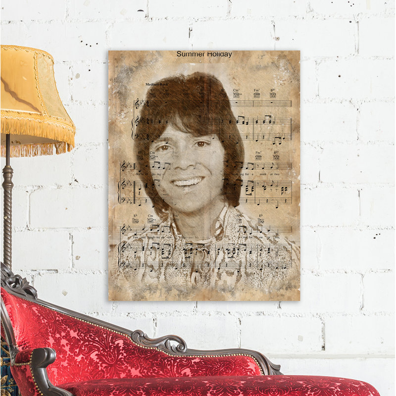 Summer Holiday Cliff Richards No.2 Music Artists & Lyrics Collection - Art Prints, 39.4cm H x 29.5cm W x 0.11cm D, Metal