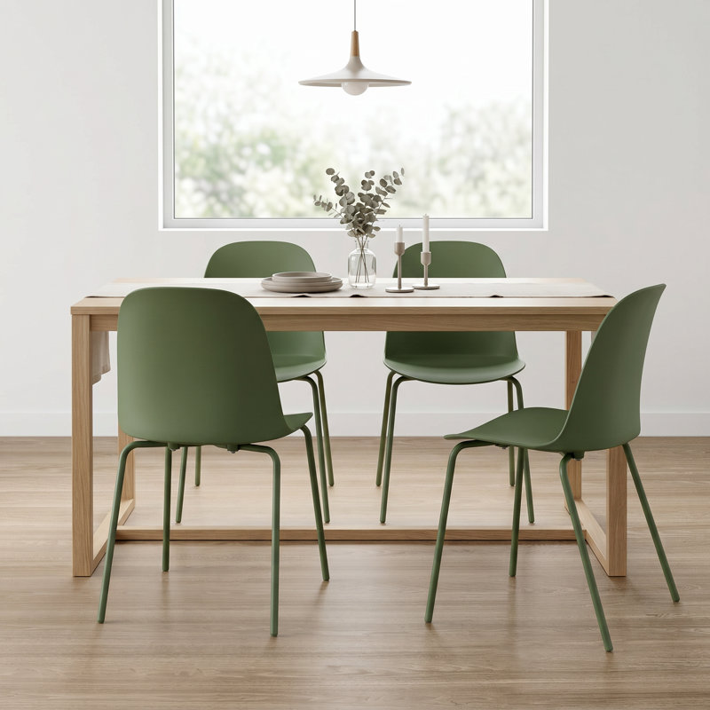 Chaises de salle à manger empilables, Vert
