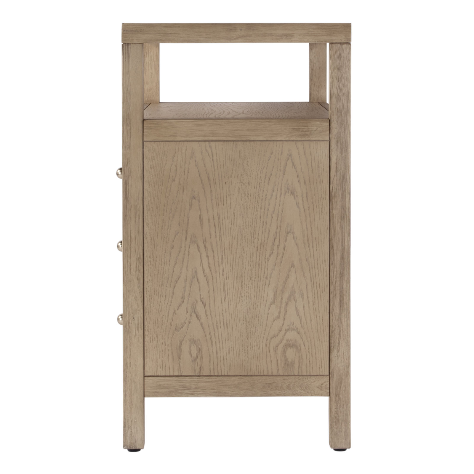 Celine 27" 3-Drawer Nightstand, Light Oak