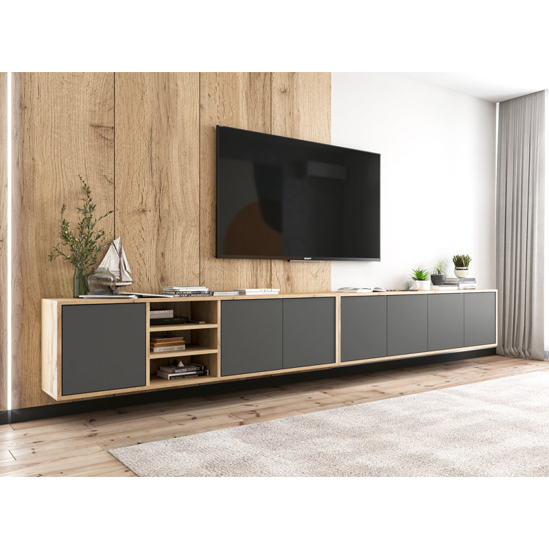 Creeve TV Stand for TVs up to 65", Oak/Grey Matt