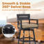 Tabourets de bar modernes pivotants à 360 ° (ensemble de 2) - Aluminium toutes saisons avec Sunbrella® Comfort-1242622995