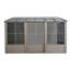 Gazebo Penguin Florence 2,4 m x 3,7 m, Solarium mural avec toit en polycarbonate - Sable-20291734