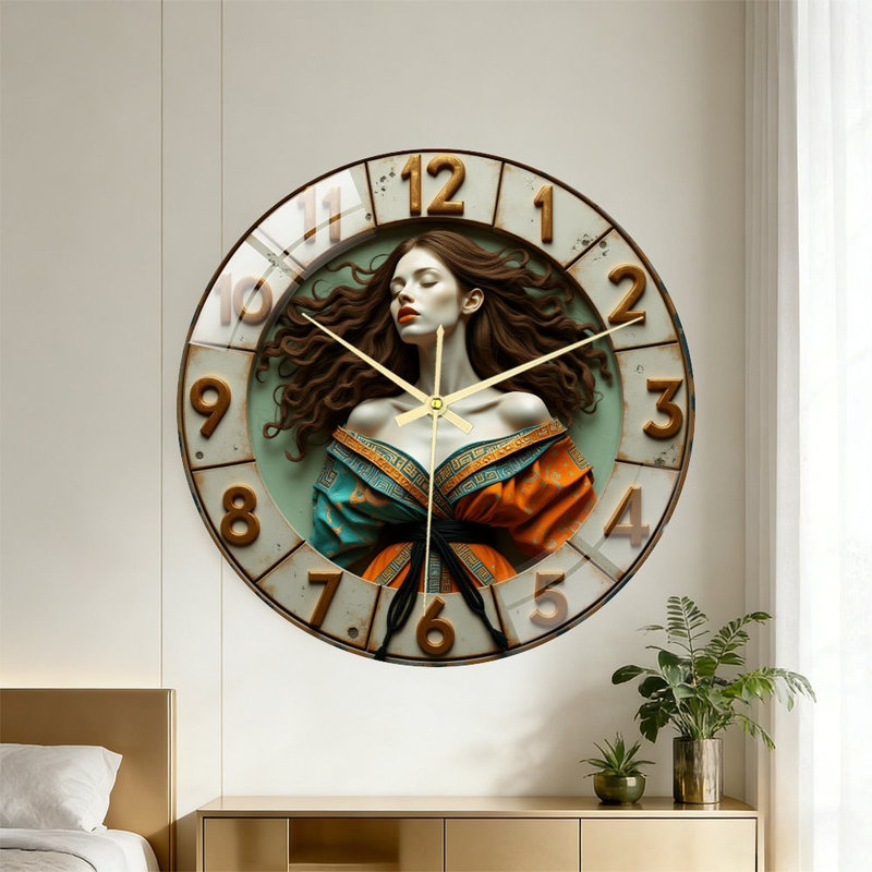 Horloge murale ornée d'une horloge murale 16 po