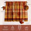 Rideau de cuisine Maison d'Hermine, motif tartan de l'Action de grâce, 100 % coton - Cantonnière 142 x 46 cm et voilage 71 x 91 cm