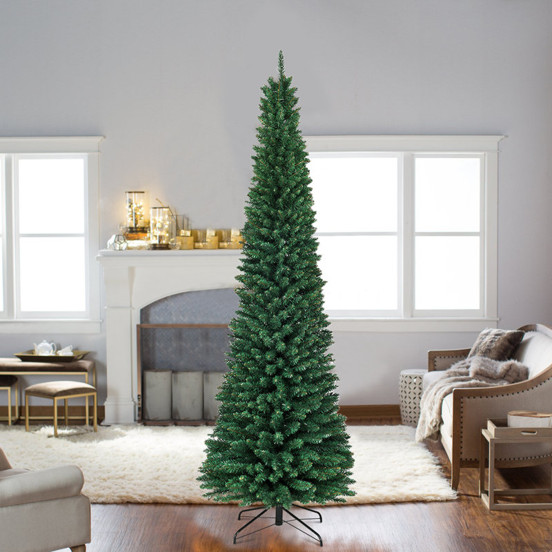 Sapin de Noël artificiel vert élancé, 7'